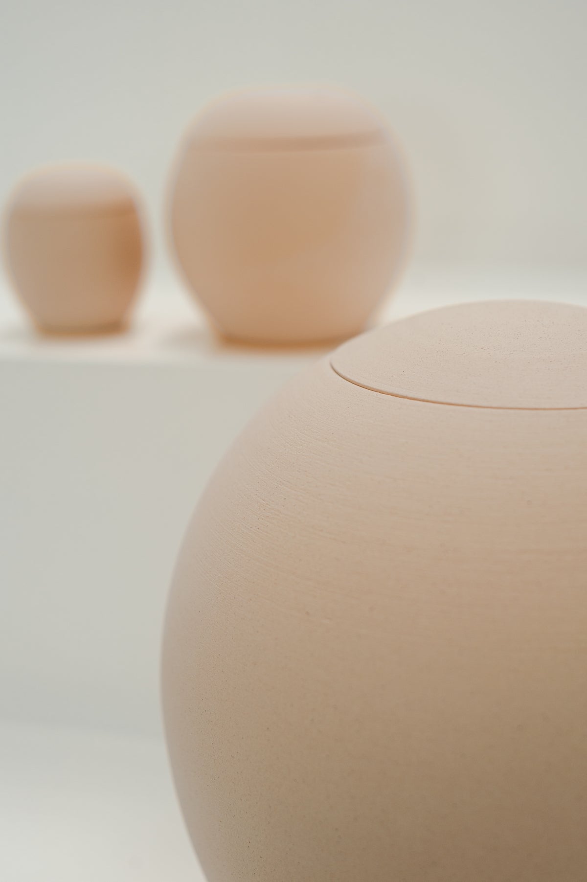 Keramische urn 3 L voor volwassenen, naturel, NUDE
