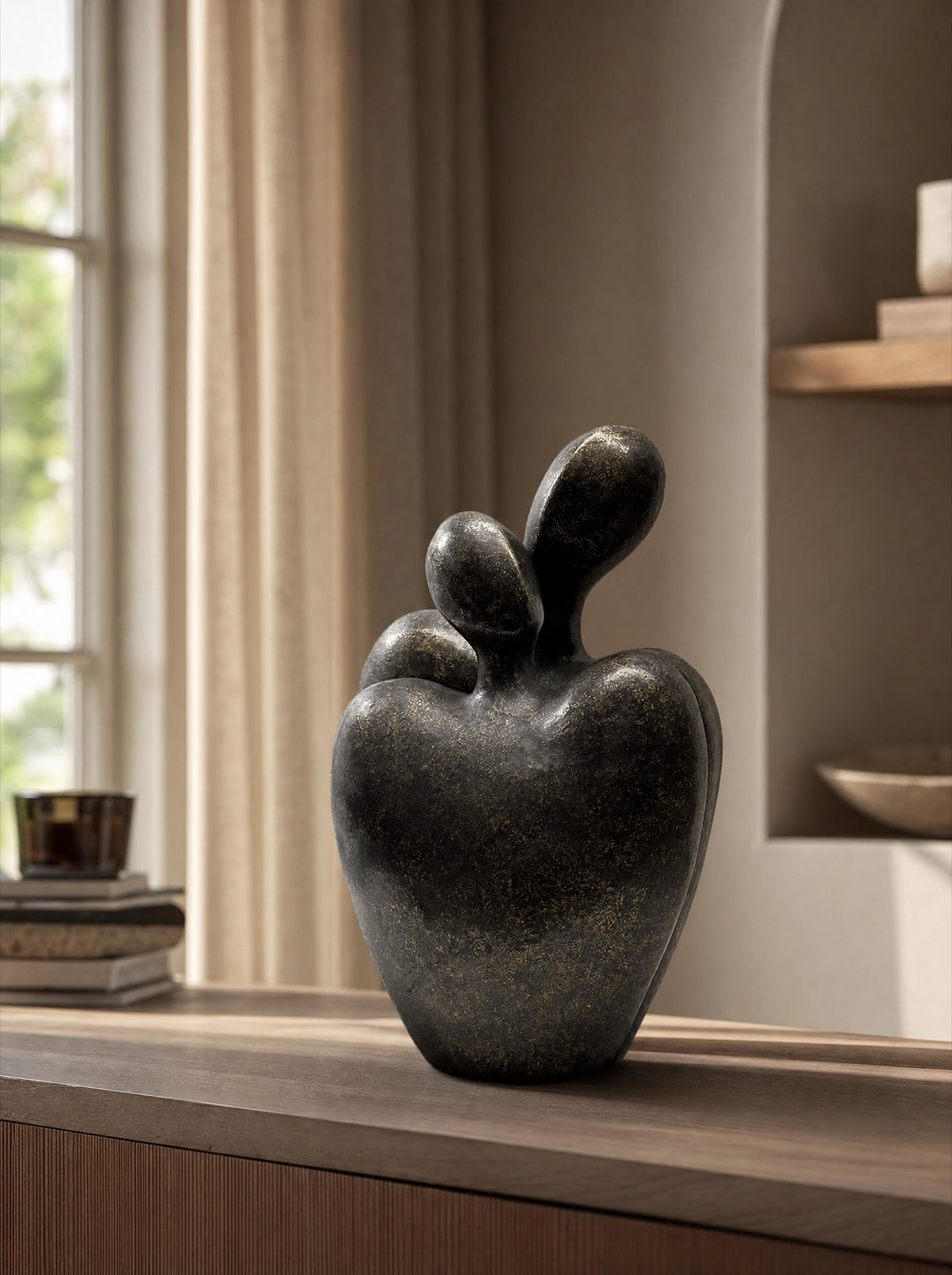 Bronzen urn 34 cm voor volwassenen, man en vrouw