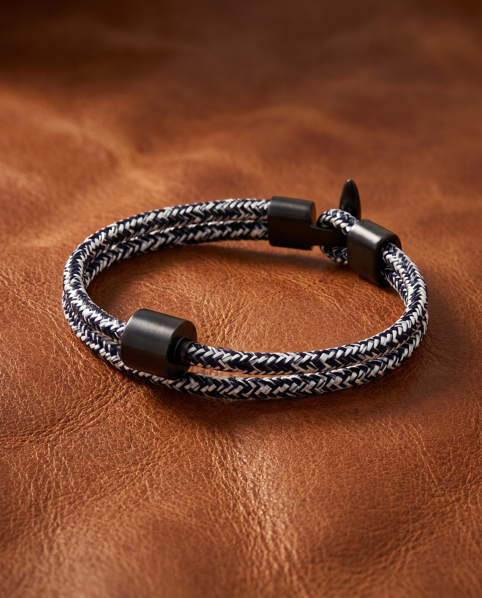 Jeans Koord Armband in black edition