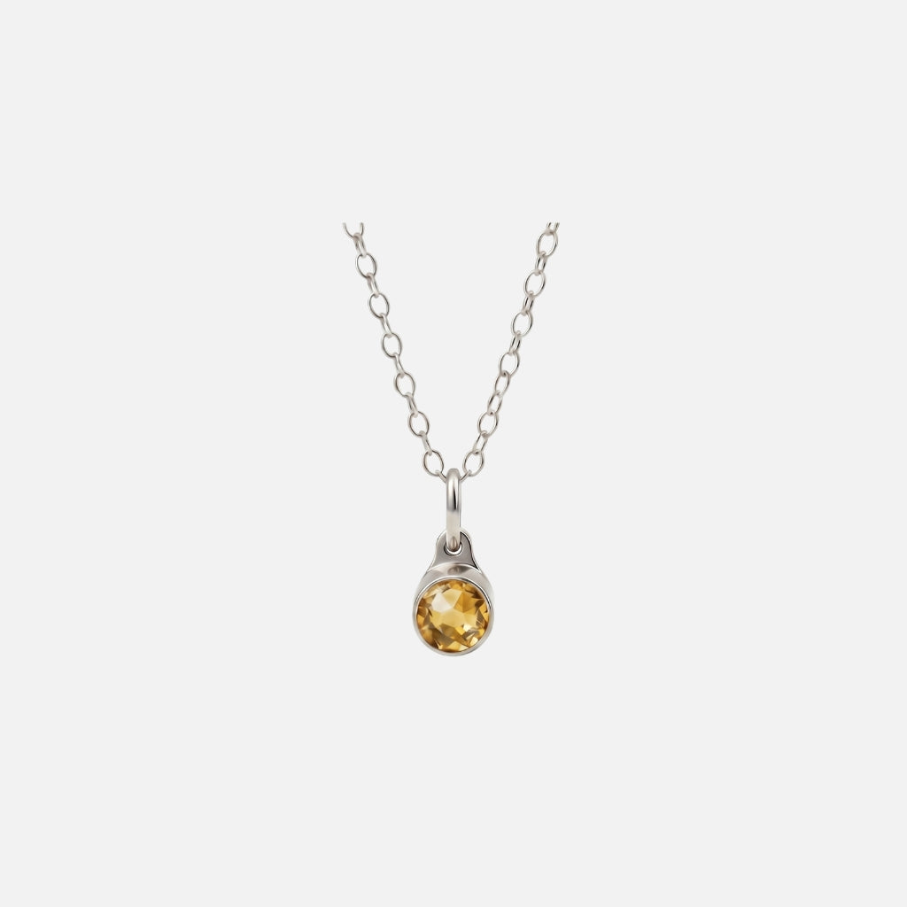 November Citrien Pendant in edelstaal