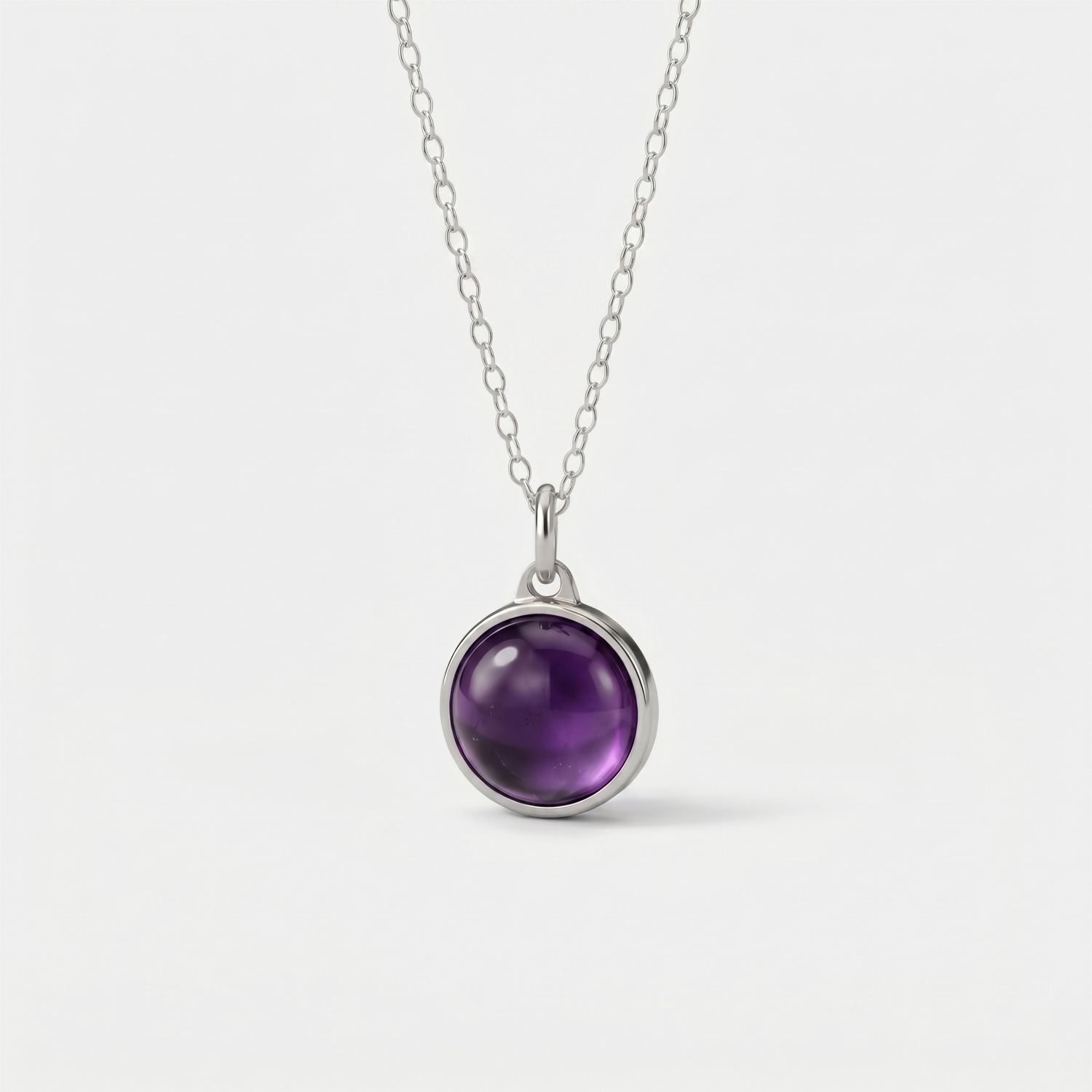 Amethist Pendant in edelstaal