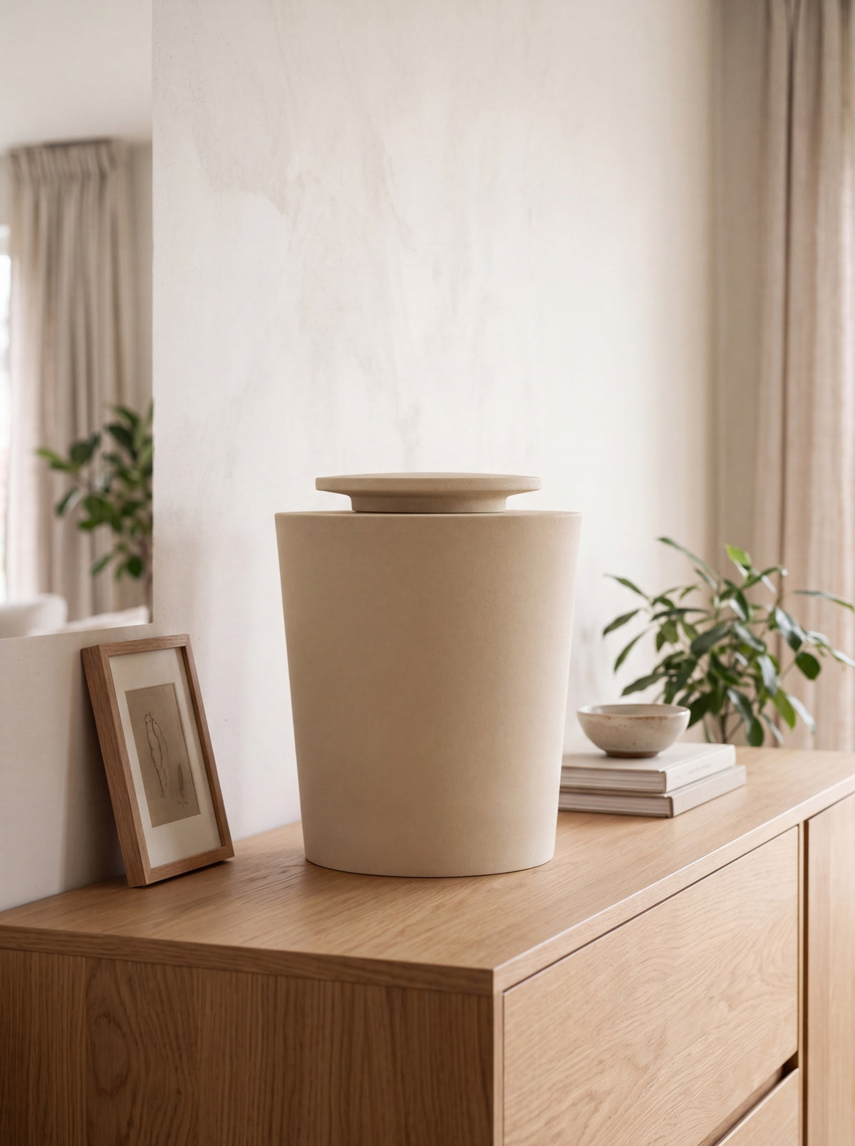 Biologisch afbreekbare urn 3 L keramiek voor volwassenen