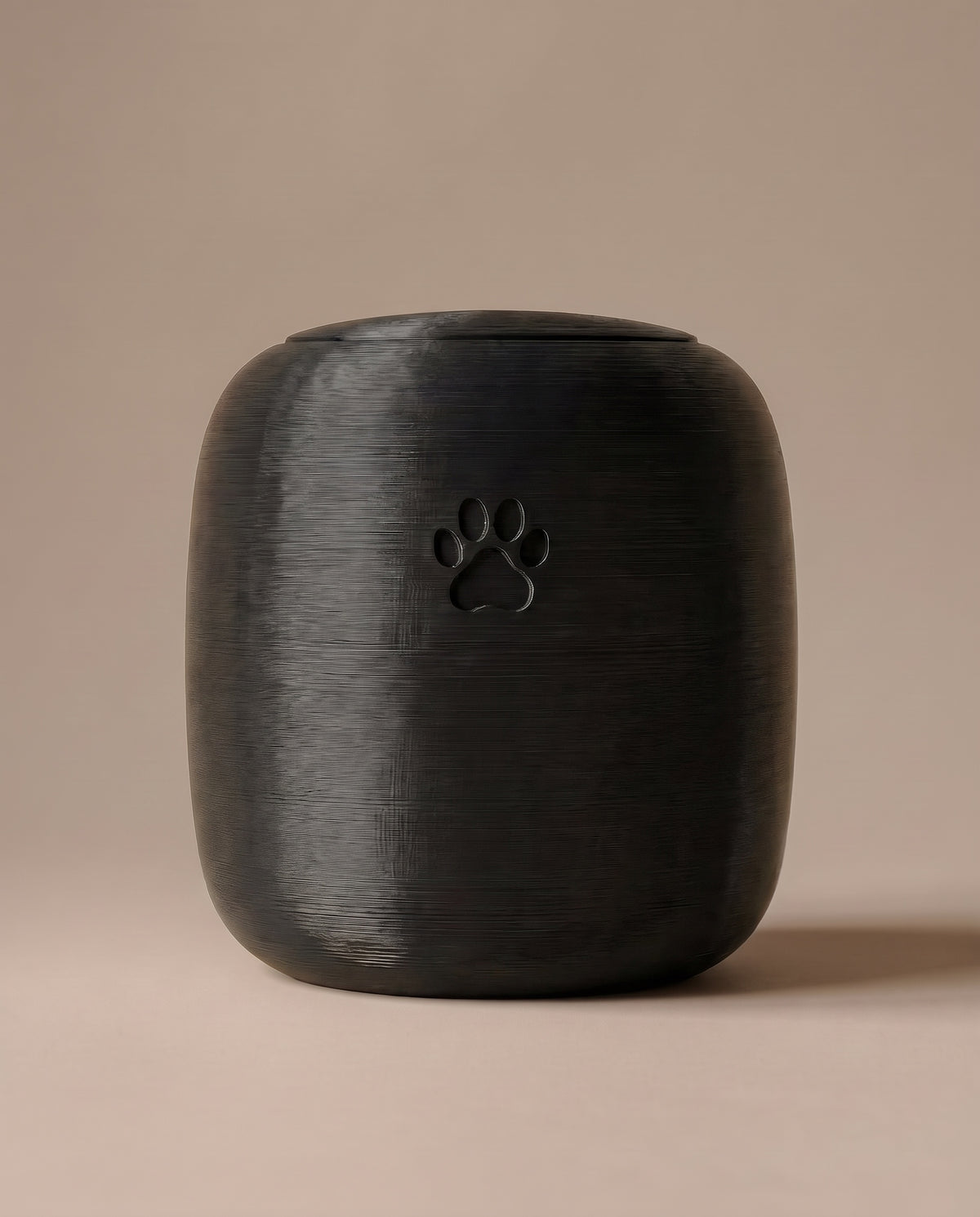 Urn voor dieren van biokunststof in zwart, model Forma