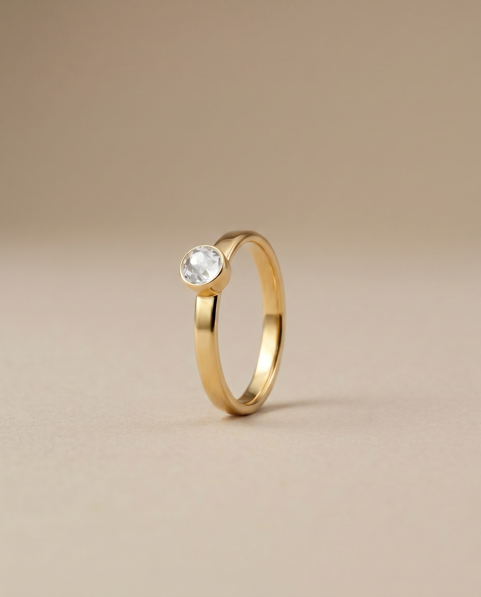 April Diamant Ring verguld