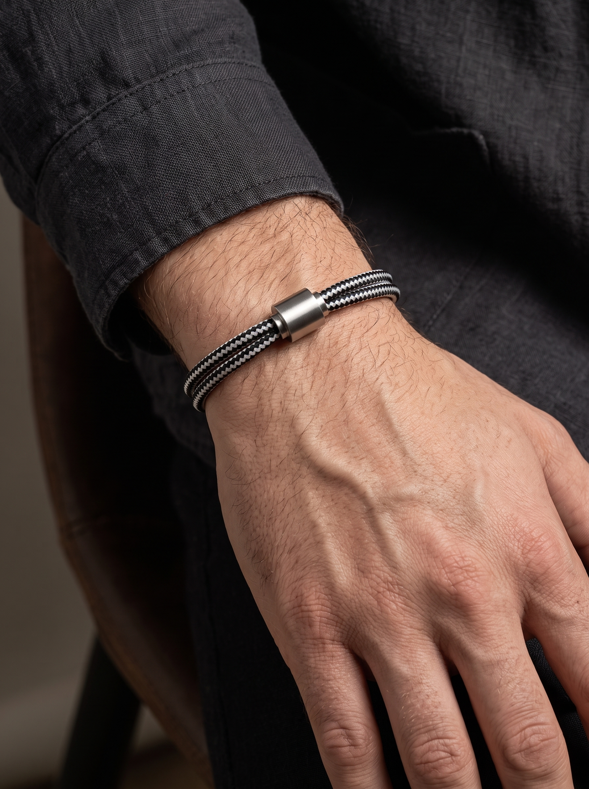 As armband heren Ever Noble, edelstaal – assieraad gedenkarmband