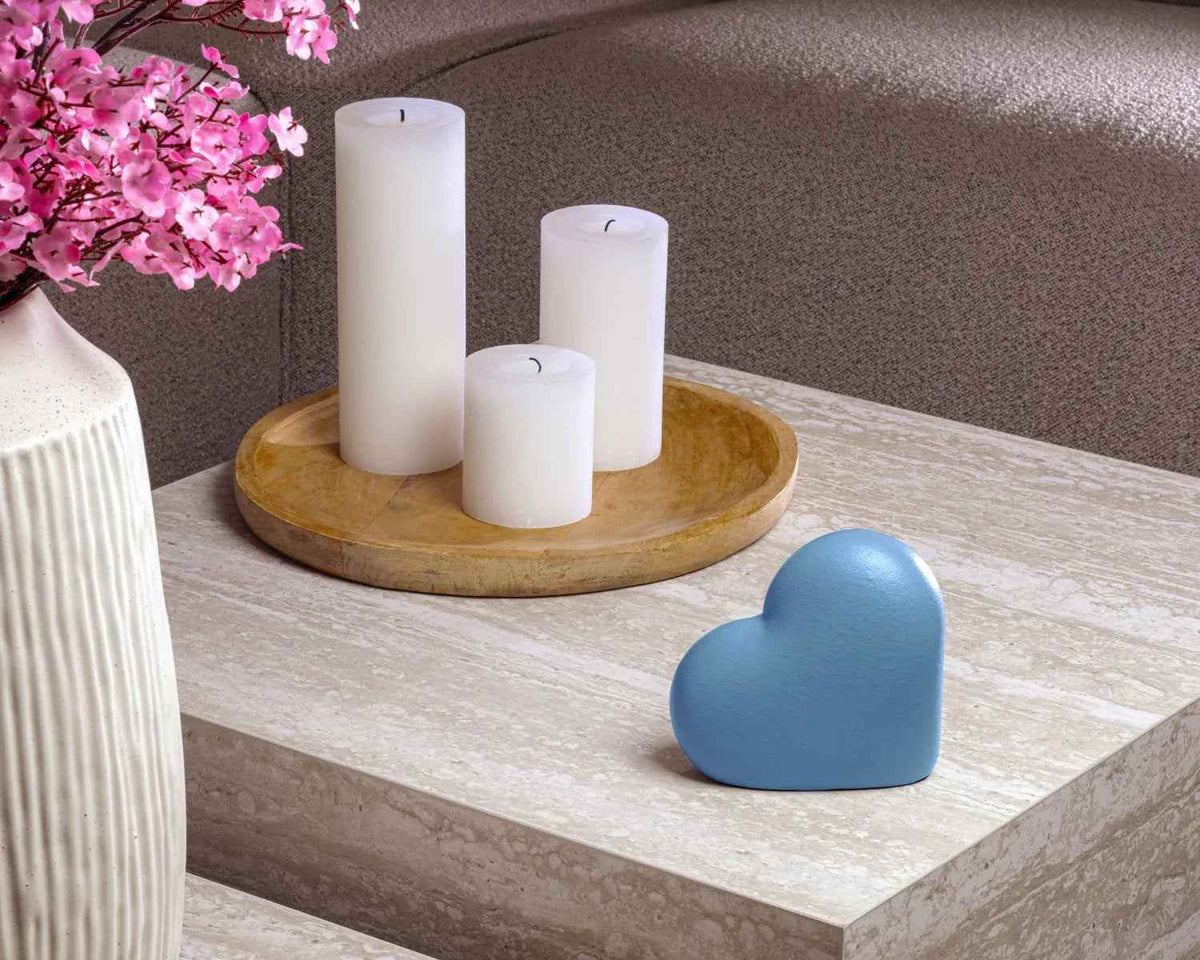 Mini urn hart 70–430 ml, ocean, Heart | Stilte & Vorm
