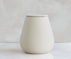 Eco keramieken urn ATHOS – beige engobe, 3,8L - zijaanzicht