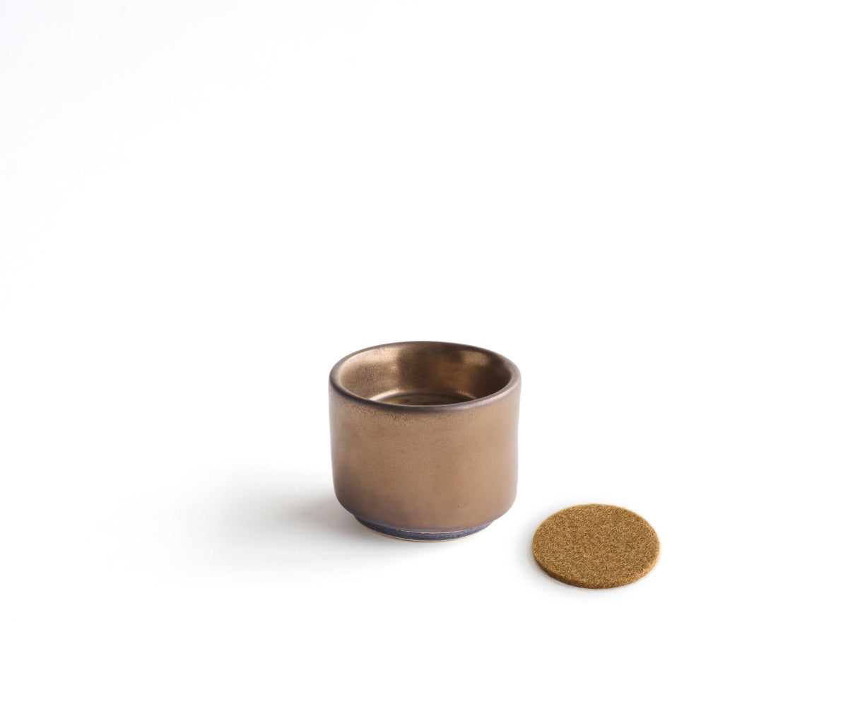Mini urn met theelichthouder 'HELIOS' – koper metallic, 50 ml (foto 4)