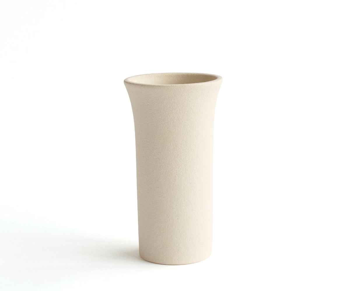 Gedenkvaasje 'TULIPA' – beige engobe, keramiek