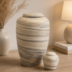 Mini keramieken urn Terra – Wenen, 200ml - detailweergave