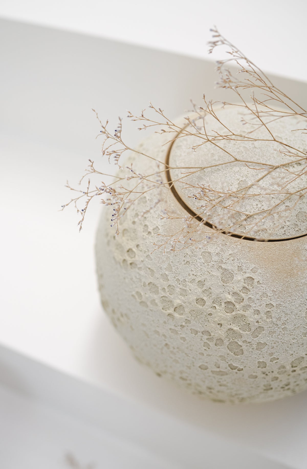 Keramische urn 3 L voor volwassenen, maanwit, MOON