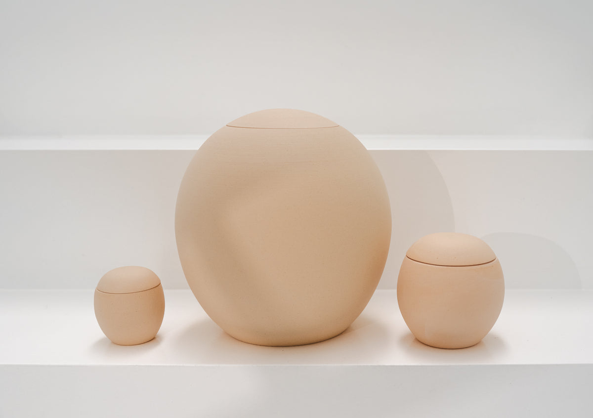 Mini urn 100 ml keramiek, naturel, NUDE