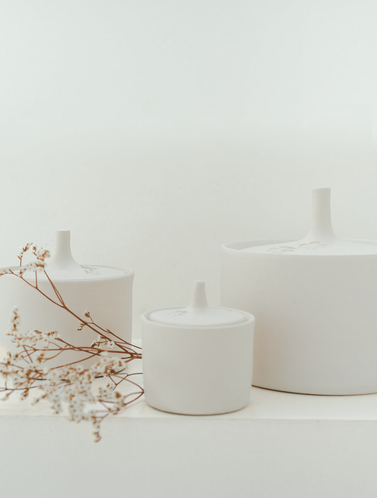 Urn voor dieren 1,5 L keramiek, katoenwit, PAW
