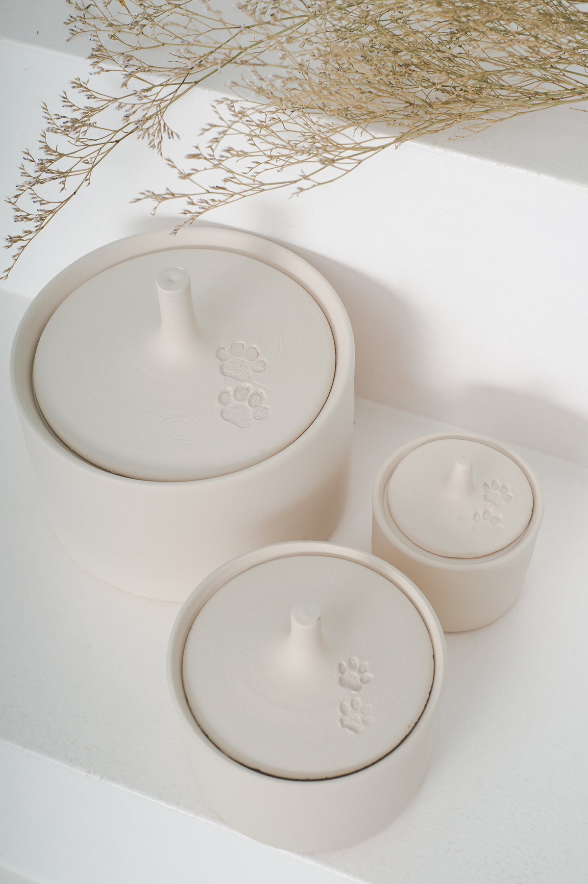 Urn voor dieren 55 ml keramiek, katoenwit, PAW