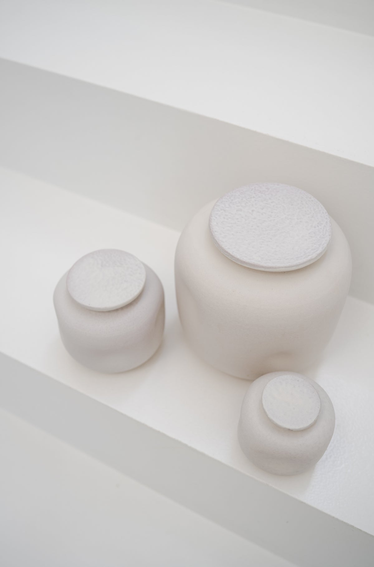 Urn voor dieren 400 ml keramiek, steenwit, STONE