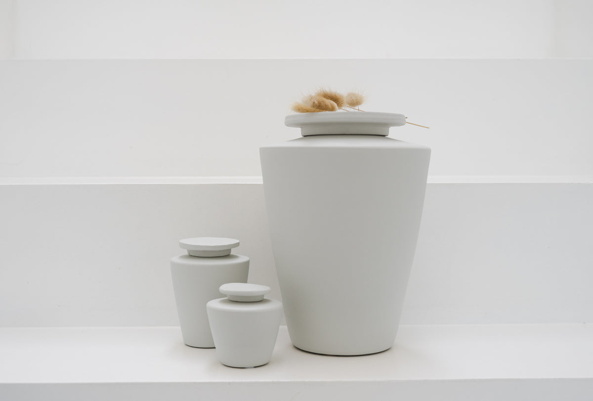 Mini urn 250 ml keramiek, muntgrijs mat, NOVA BREEZE