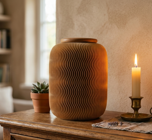 Biologisch afbreekbare urn 'NAMI' – houtvezel, 3,5L