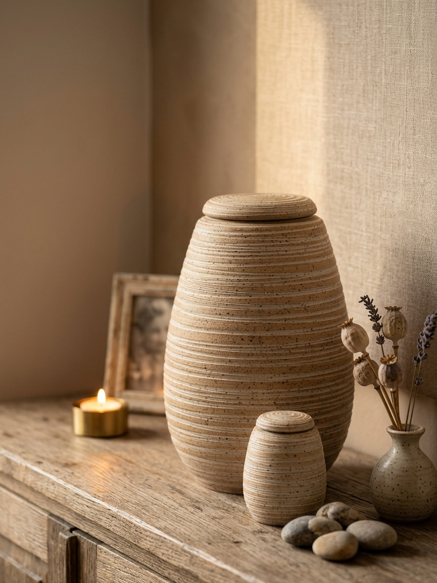Mini keramieken urn Alfama – Lissabon, 200ml - detailweergave