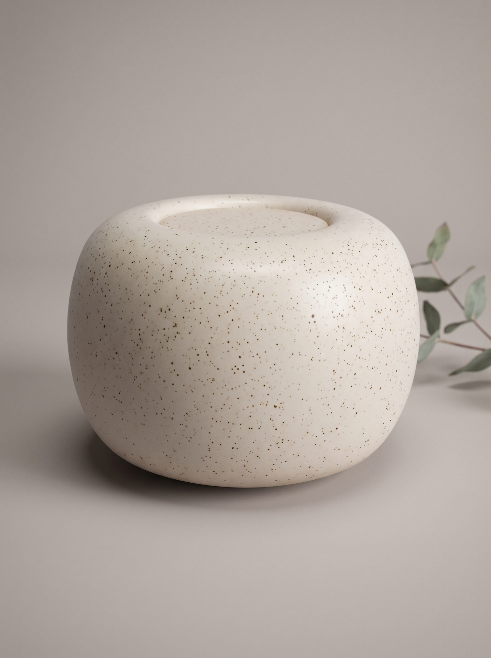 Keramische urn 3 L voor volwassenen, gespikkeld fluweel, Luz | Stilte & Vorm