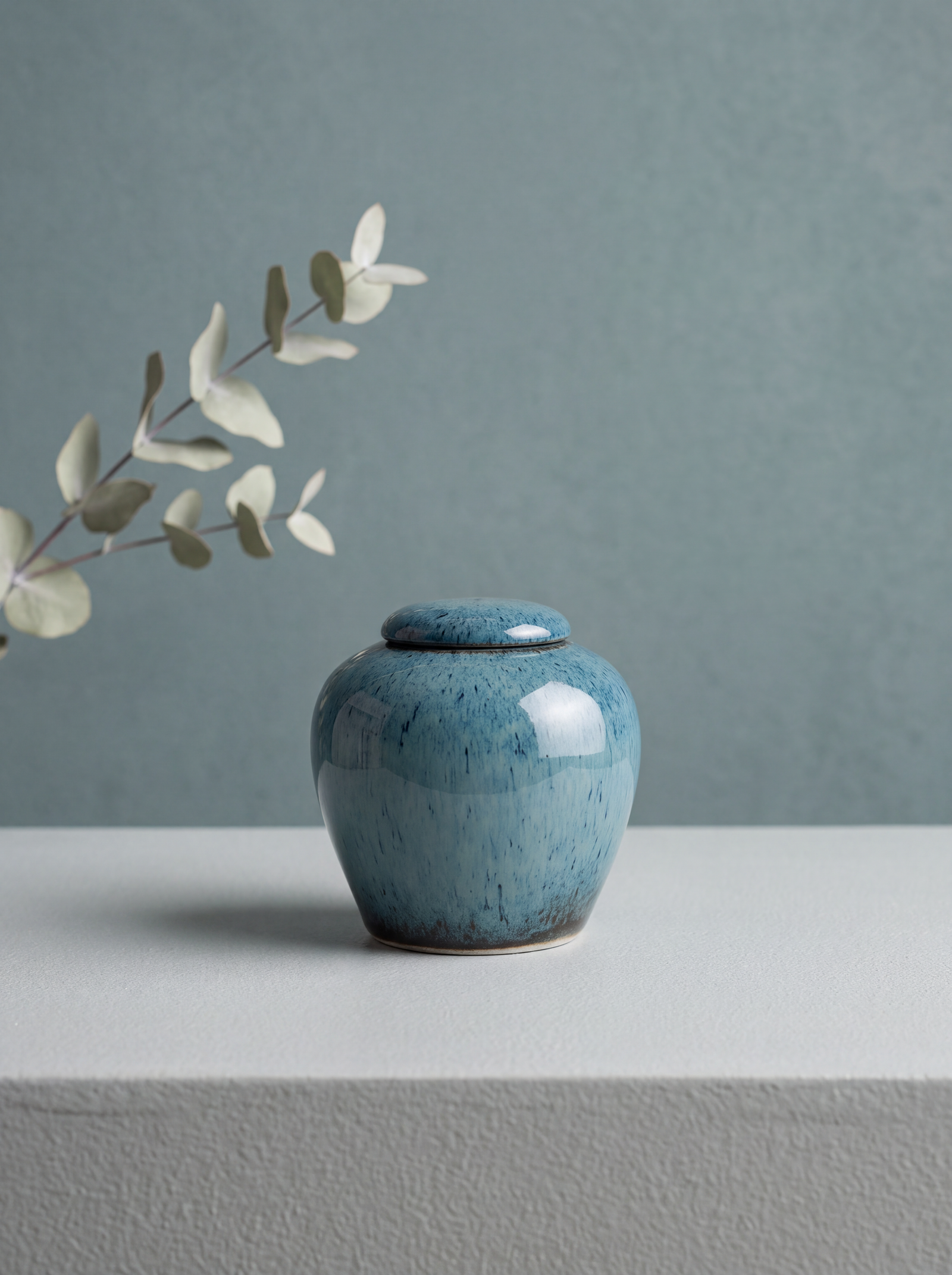Mini urn 200 ml keramiek, Aqua – Amalfi | Stilte & Vorm