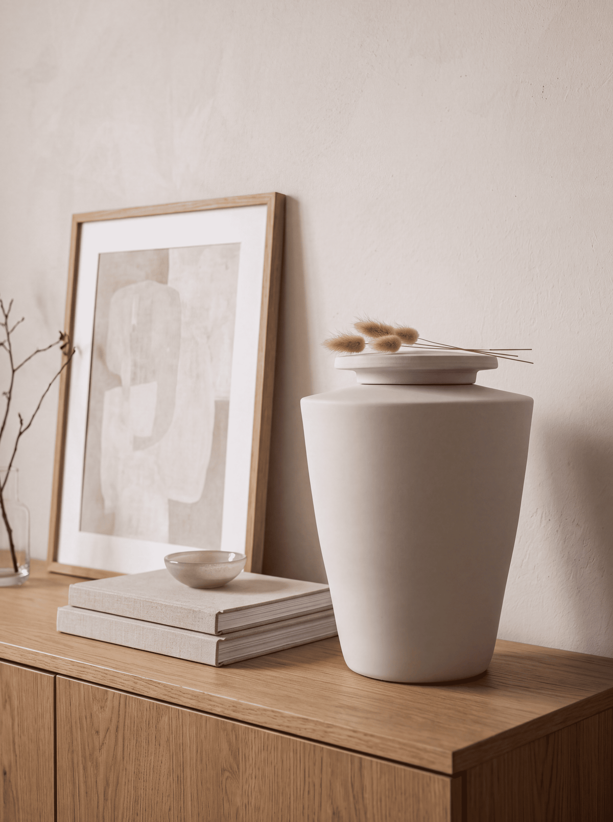 Keramische urn 3 L voor volwassenen, muntgrijs mat, NOVA BREEZE