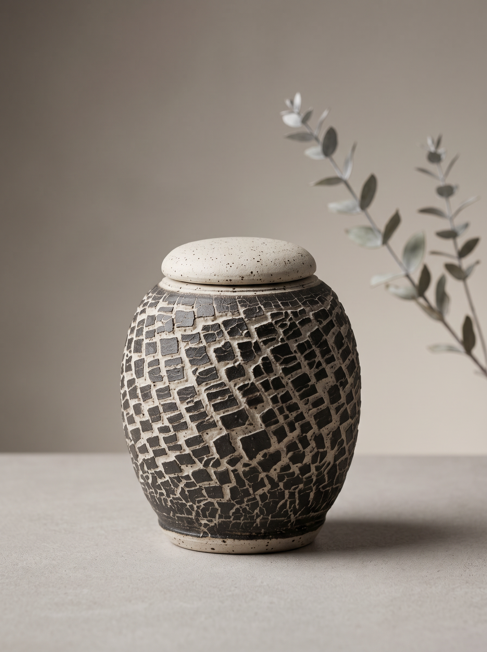 Mini urn 200 ml keramiek, Pietra – Bari | Stilte & Vorm