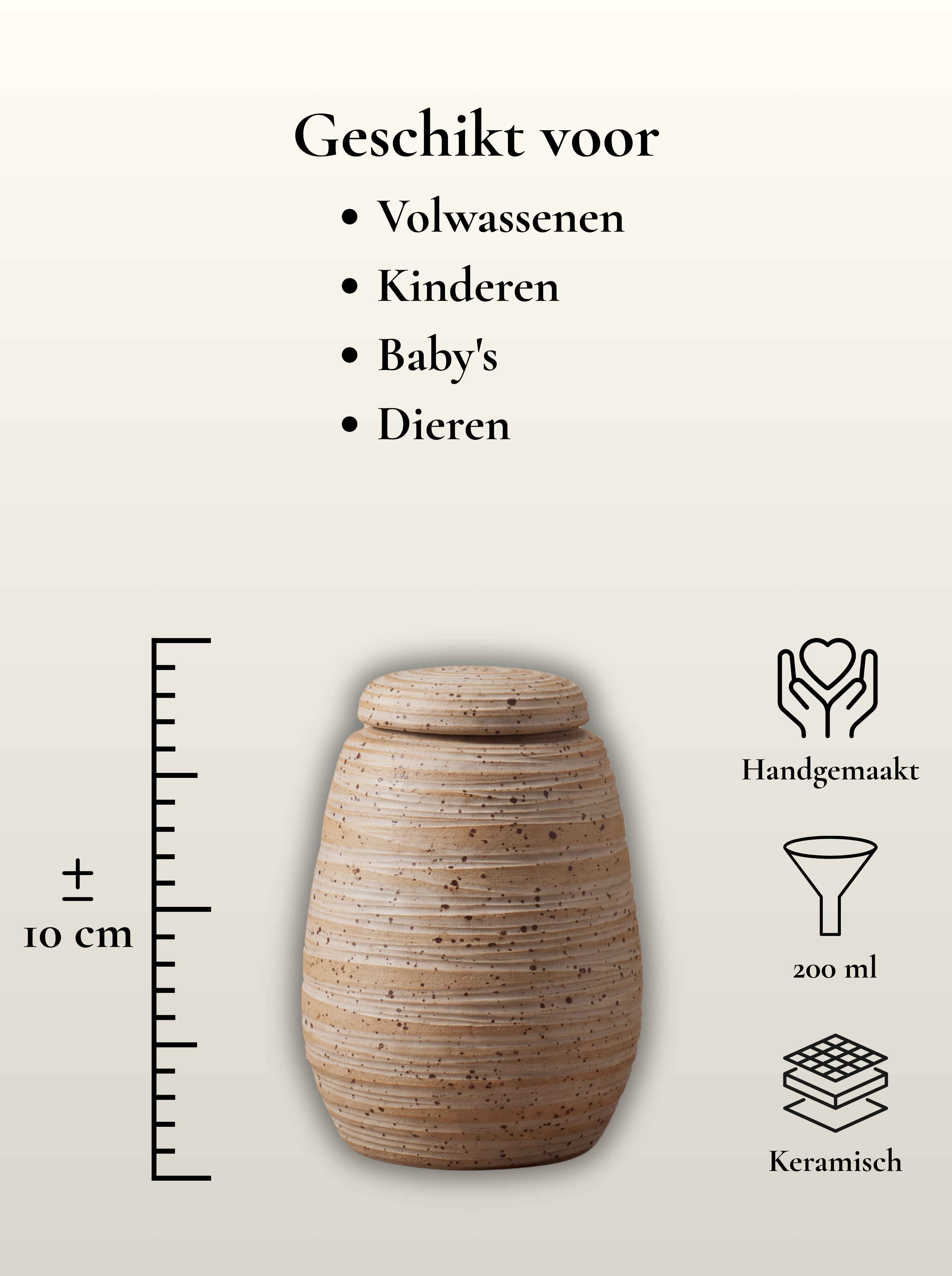 Mini urn 200 ml keramiek, Alfama – Lissabon | Stilte & Vorm