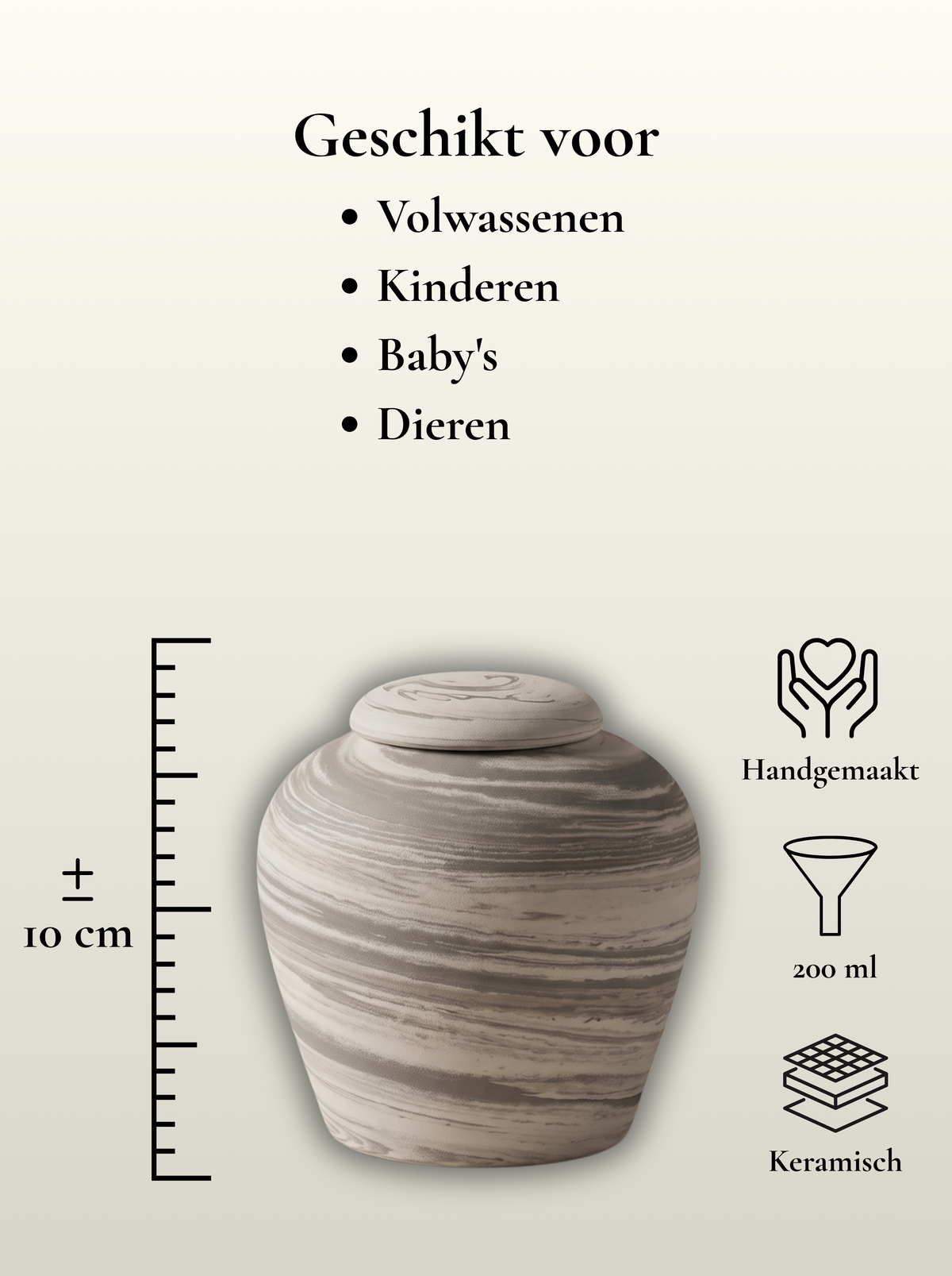 Mini urn 200 ml keramiek, Cherwell – Oxford | Stilte & Vorm