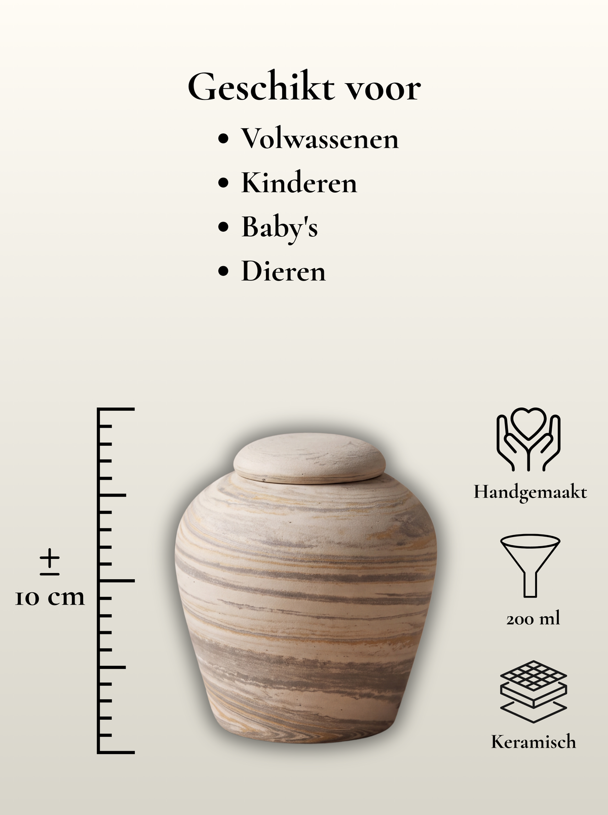 Mini urn 200 ml keramiek, Vienna – Wenen | Stilte & Vorm