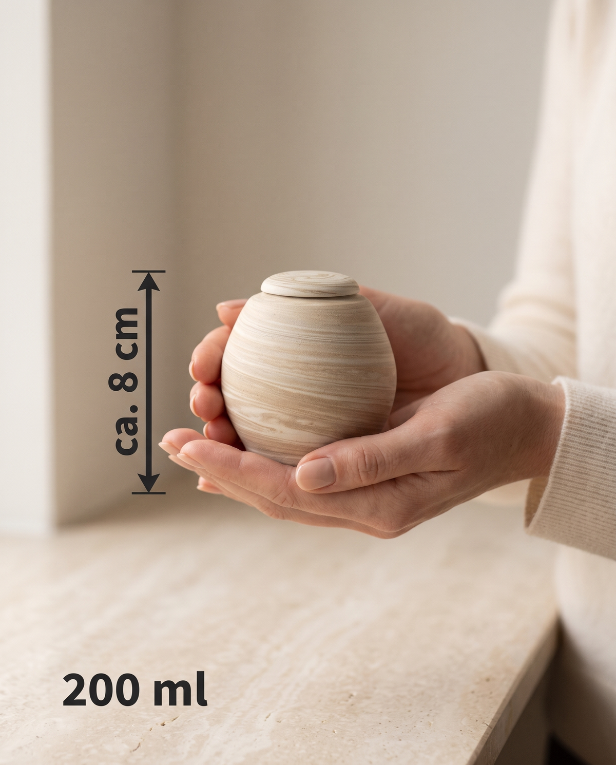 Mini urn 200 ml keramiek, Montreux – Genève