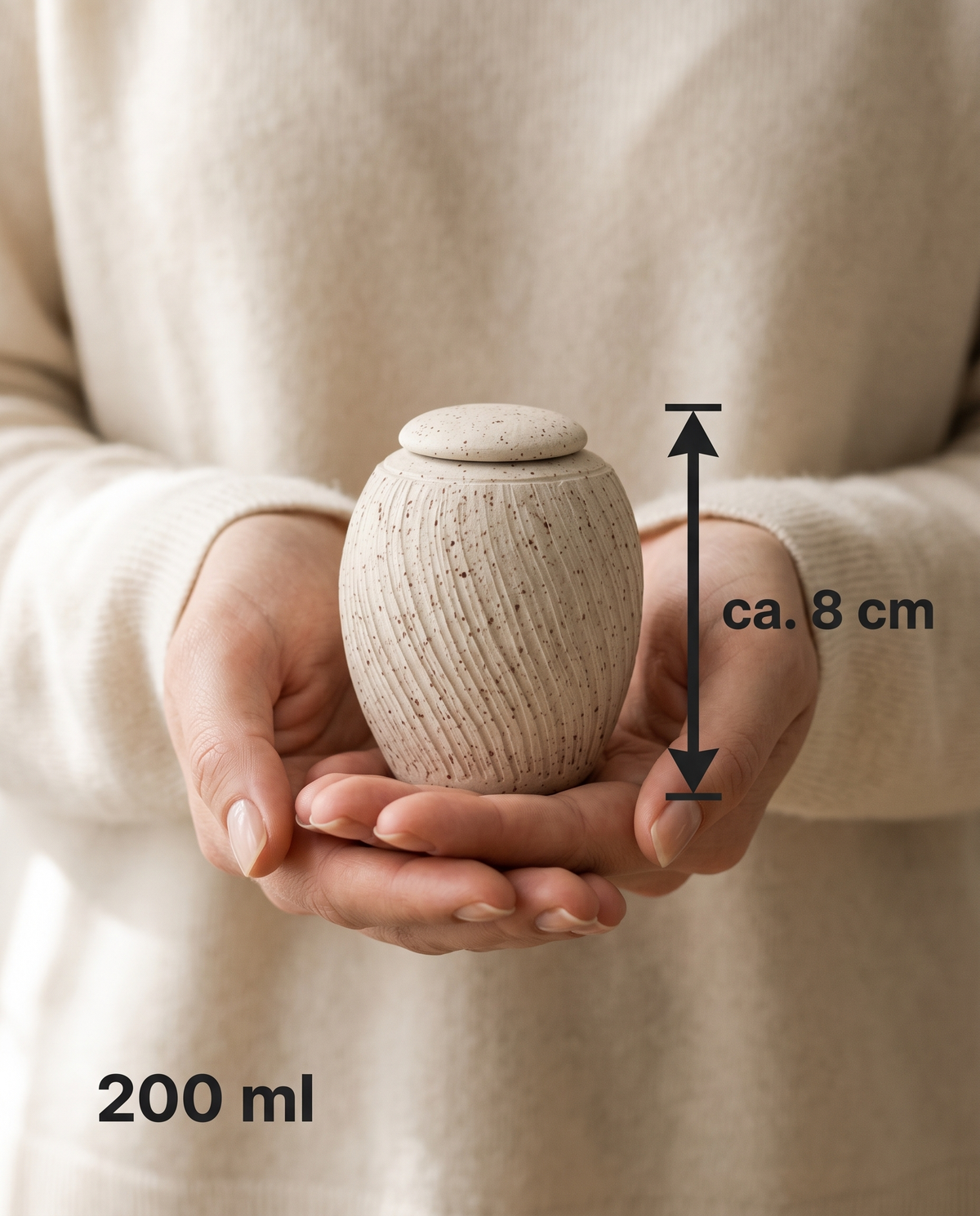 Mini urn 200 ml keramiek, Lumière – Parijs