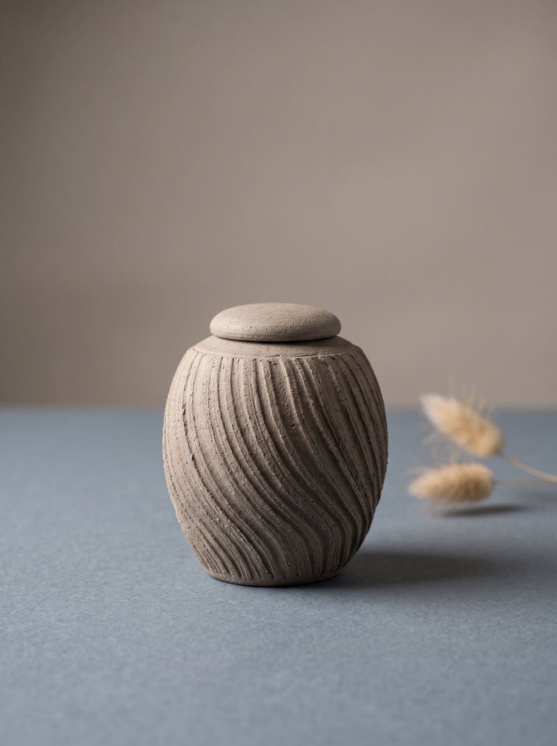 Mini urn 200 ml keramiek, Vltava – Praag | Stilte & Vorm