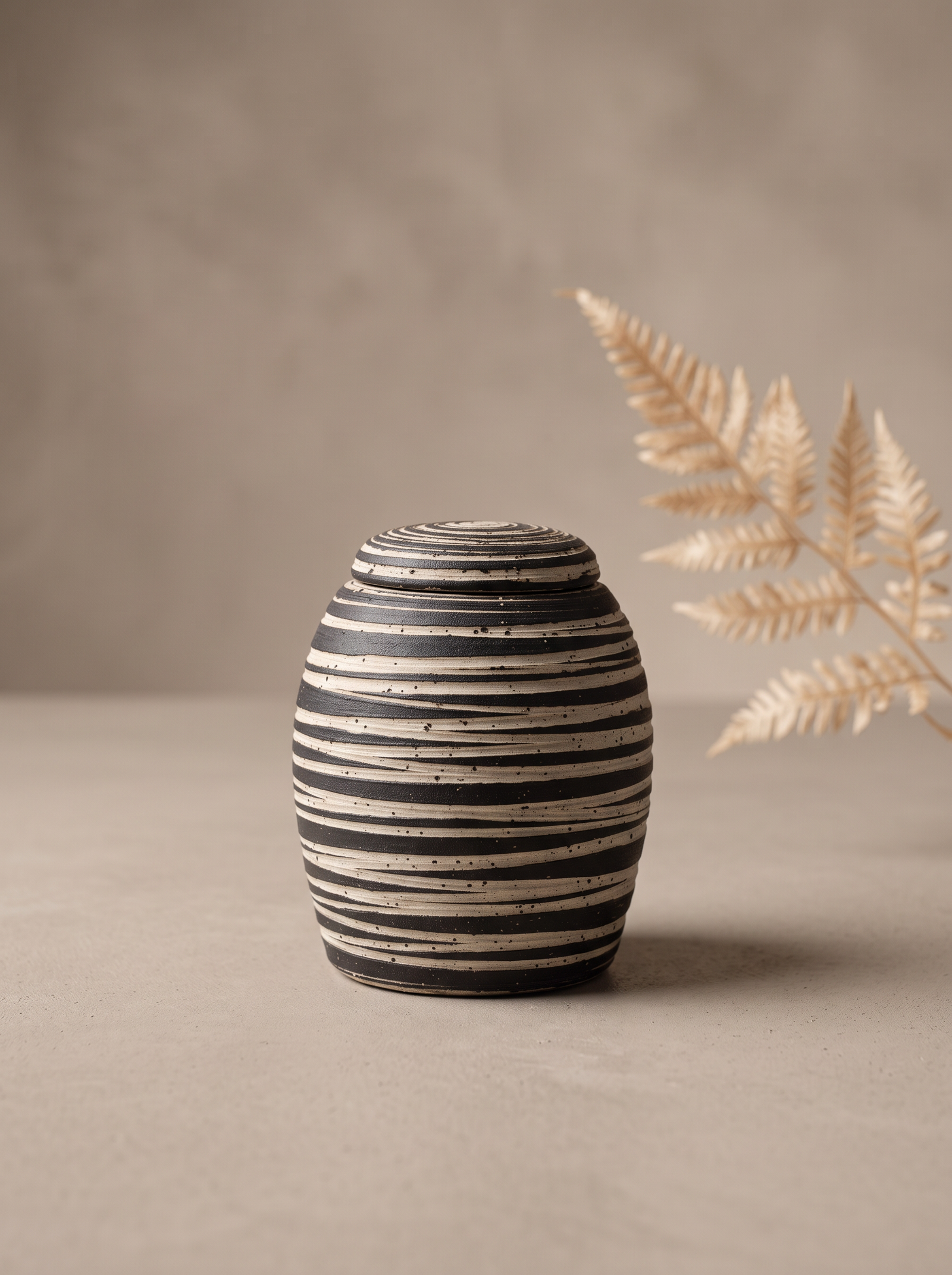 Mini urn 200 ml keramiek, Midnight – Zagreb | Stilte & Vorm