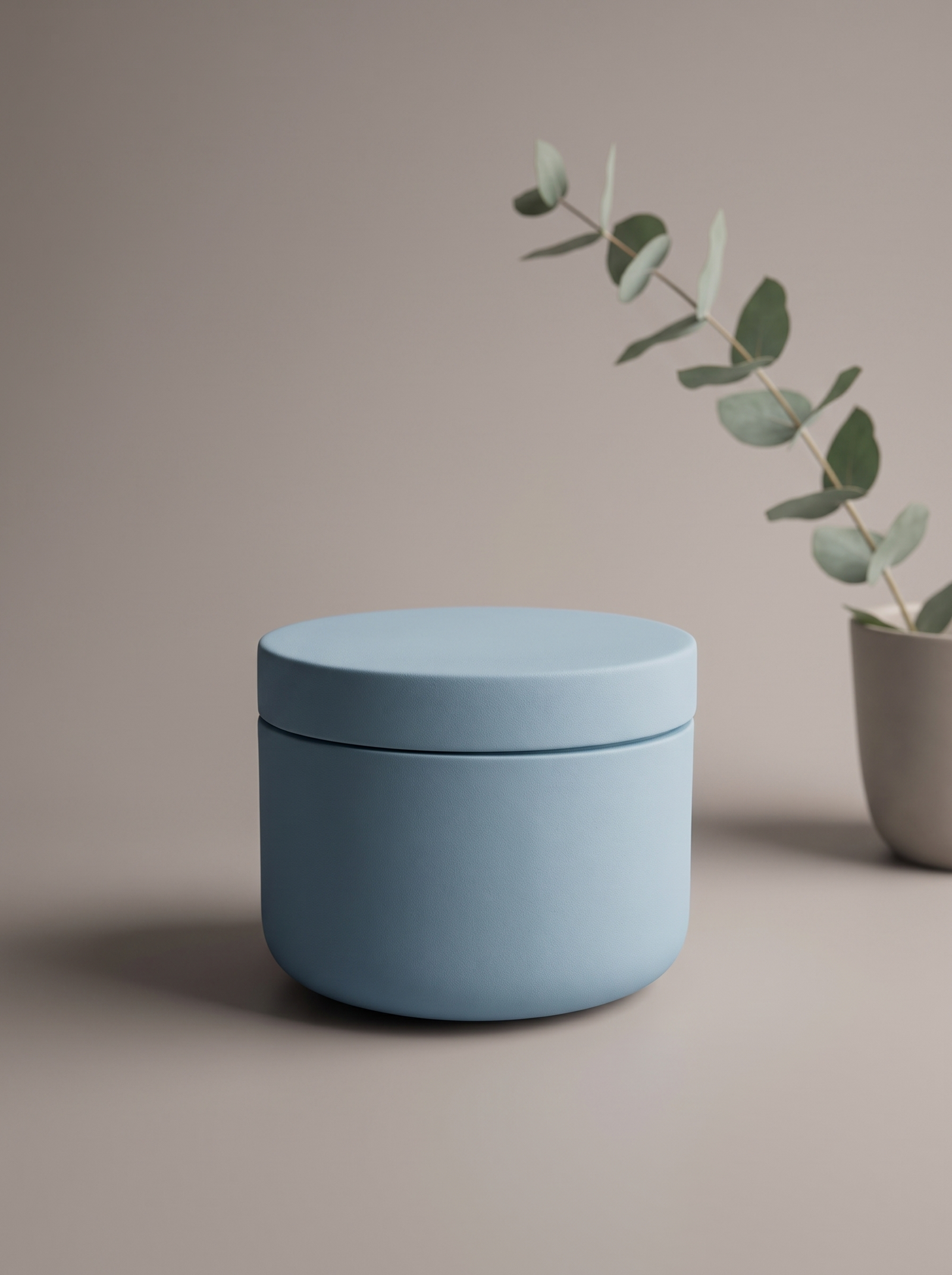 Keramische urn 3,2 L voor volwassenen, nevelblauw, Paz | Stilte & Vorm