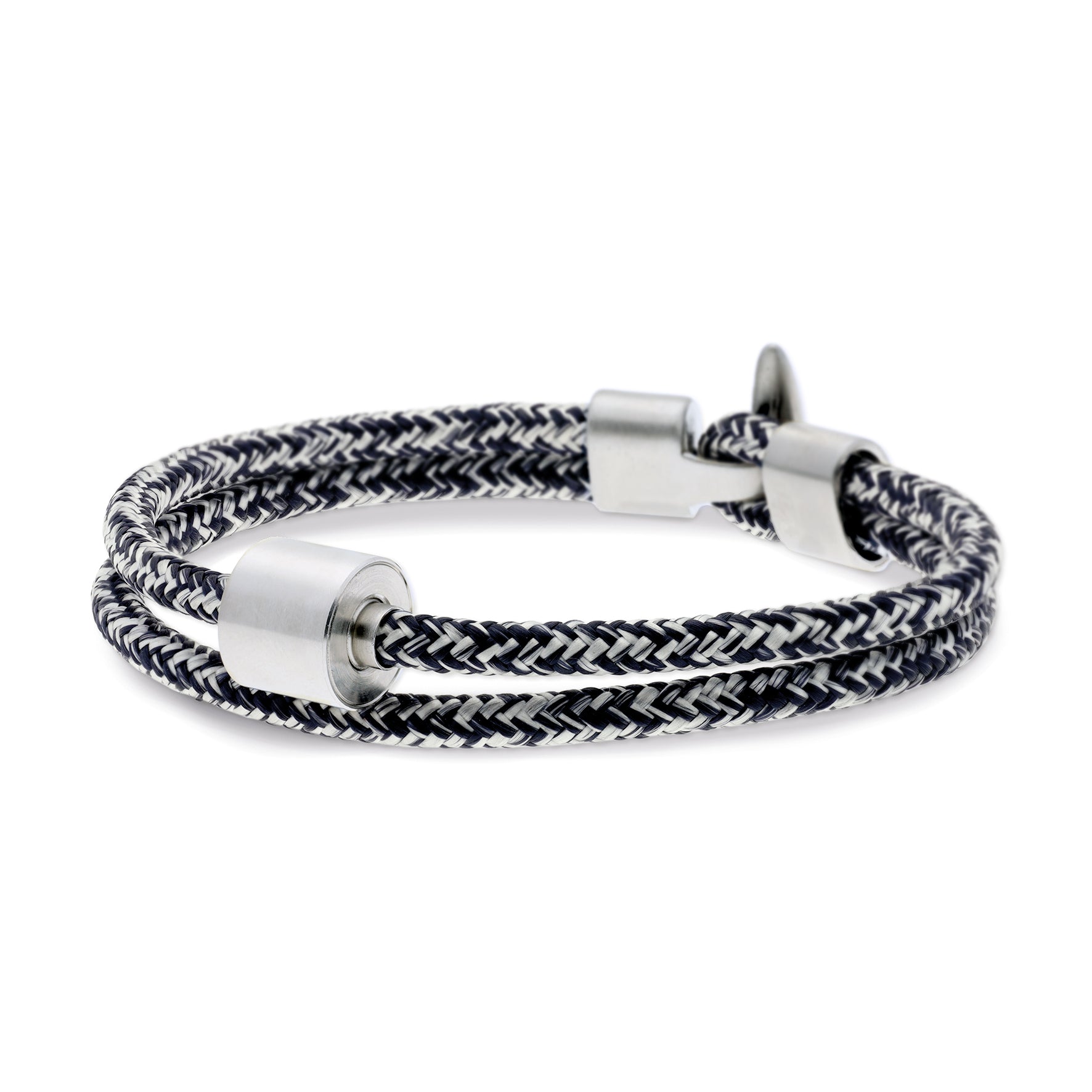 Jeans Koord Armband in edelstaal