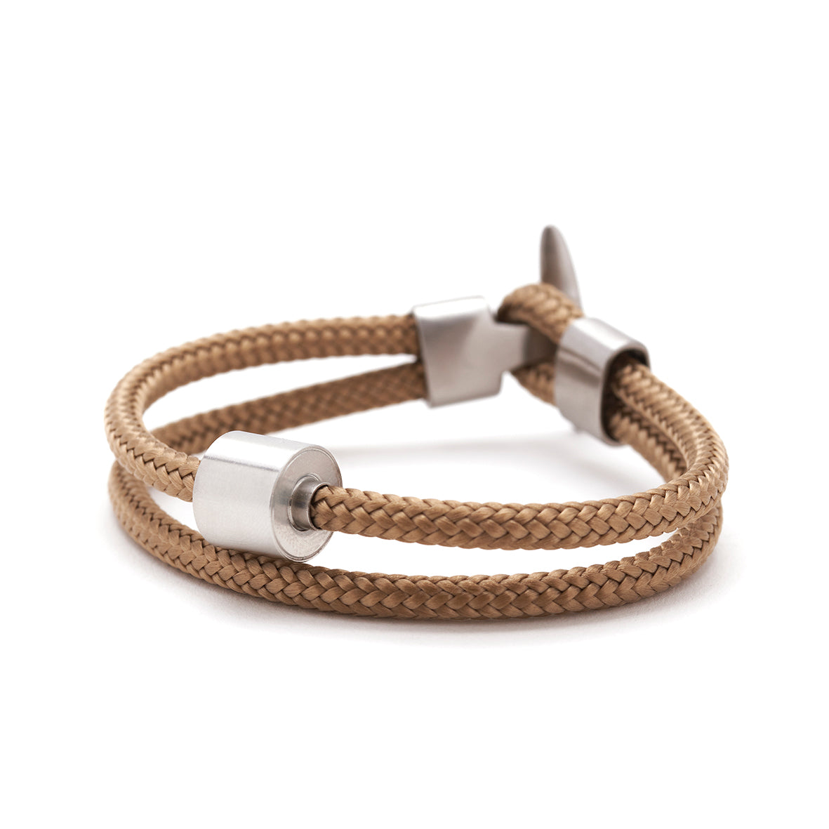 Goudzand Koord Armband in edelstaal