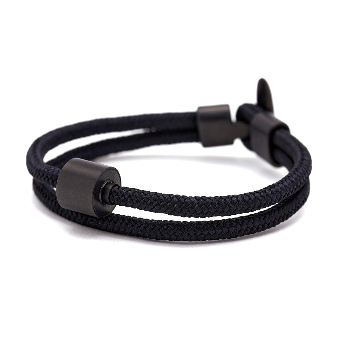 Zwart Koord Armband in black edition