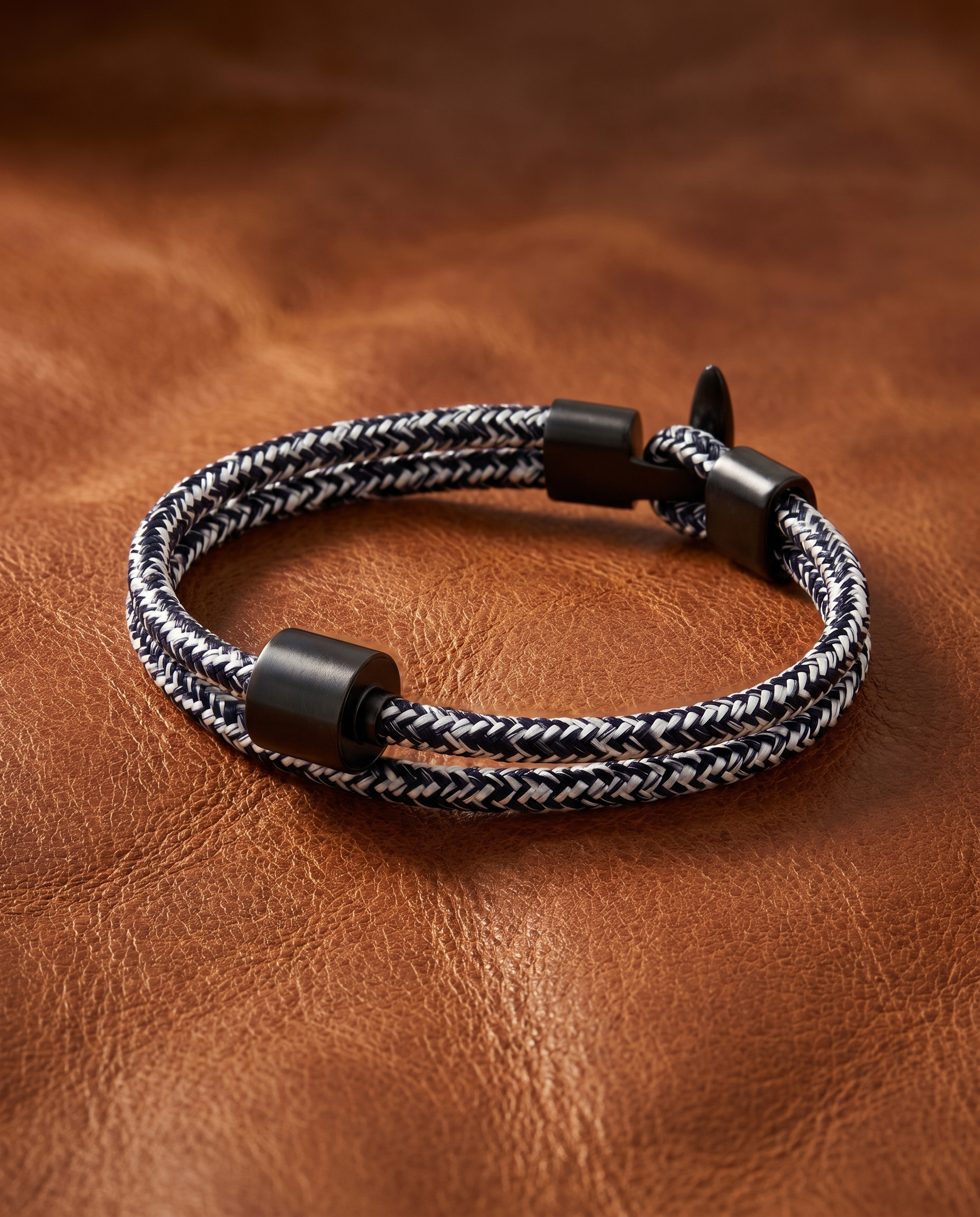 Jeans Koord Armband in black edition