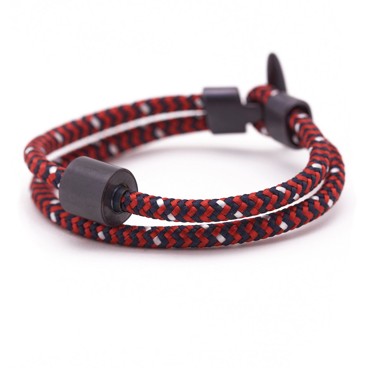 Rood & Zwart Koord Armband in black edition
