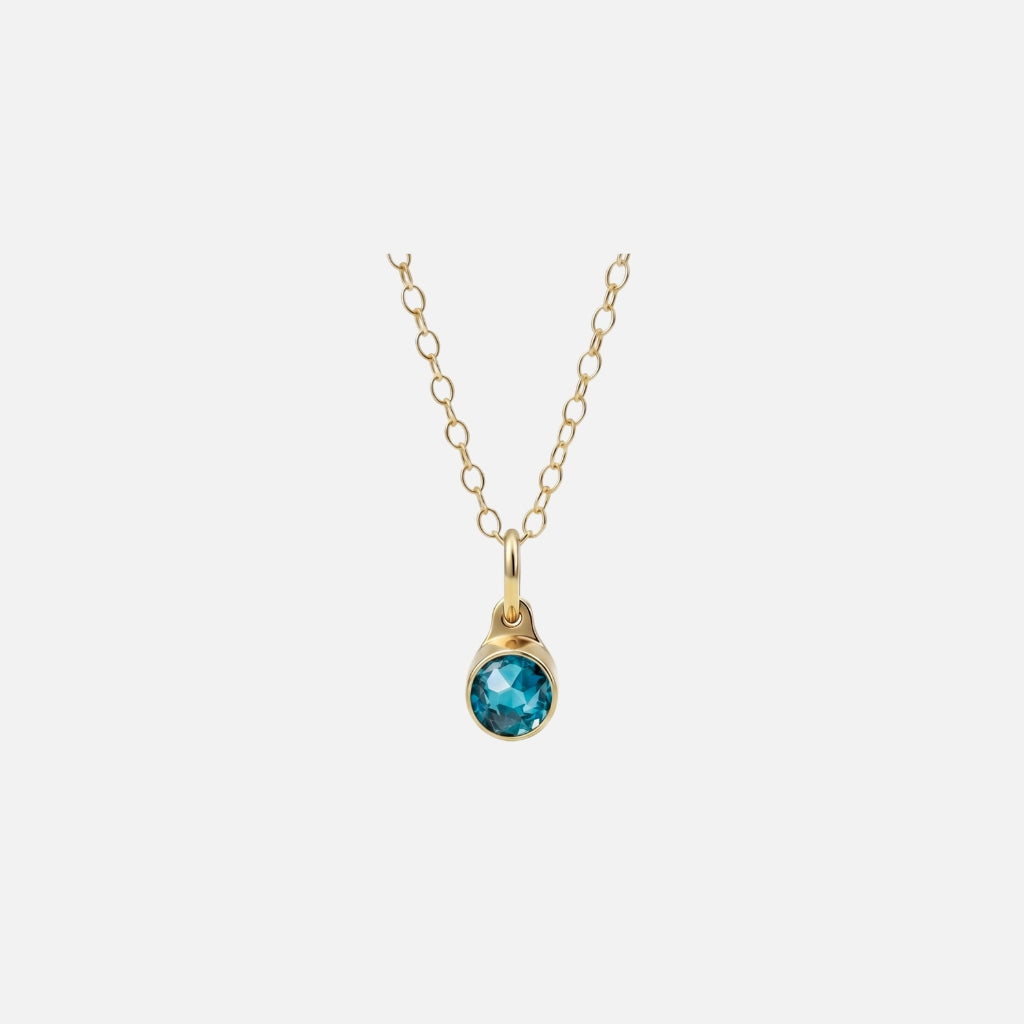 December Topaas Pendant verguld
