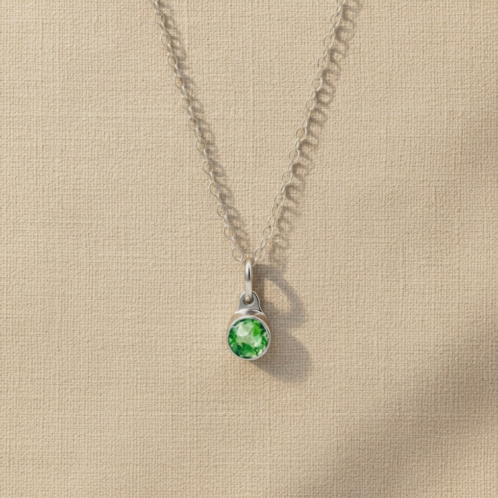 Augustus Peridot Pendant in edelstaal