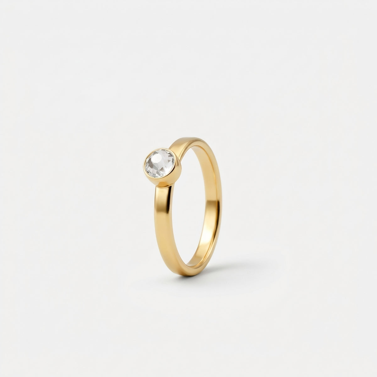 April Diamant Ring verguld