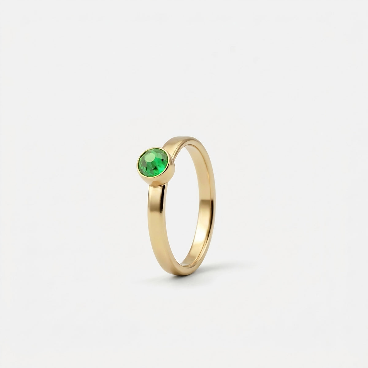 Augustus Groene Peridot Ring verguld