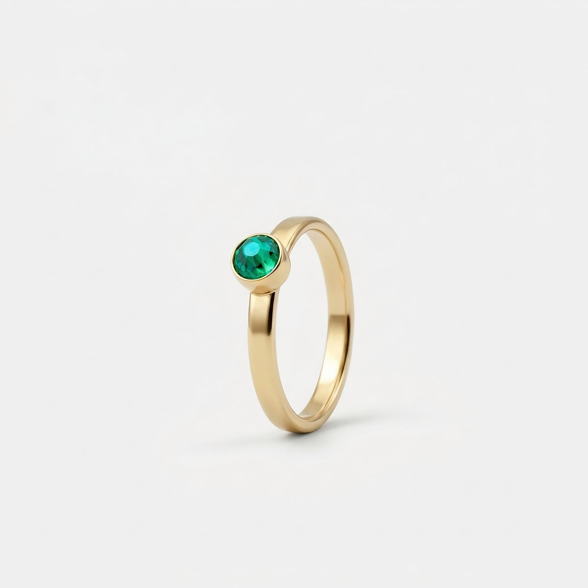 Mei Smaragd Ring verguld