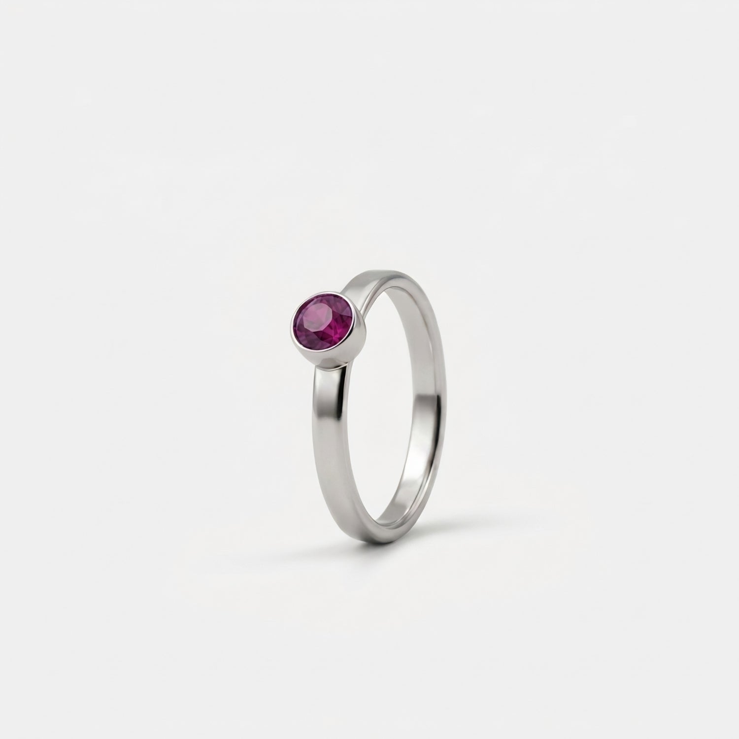 Februari Amethist Ring in edelstaal