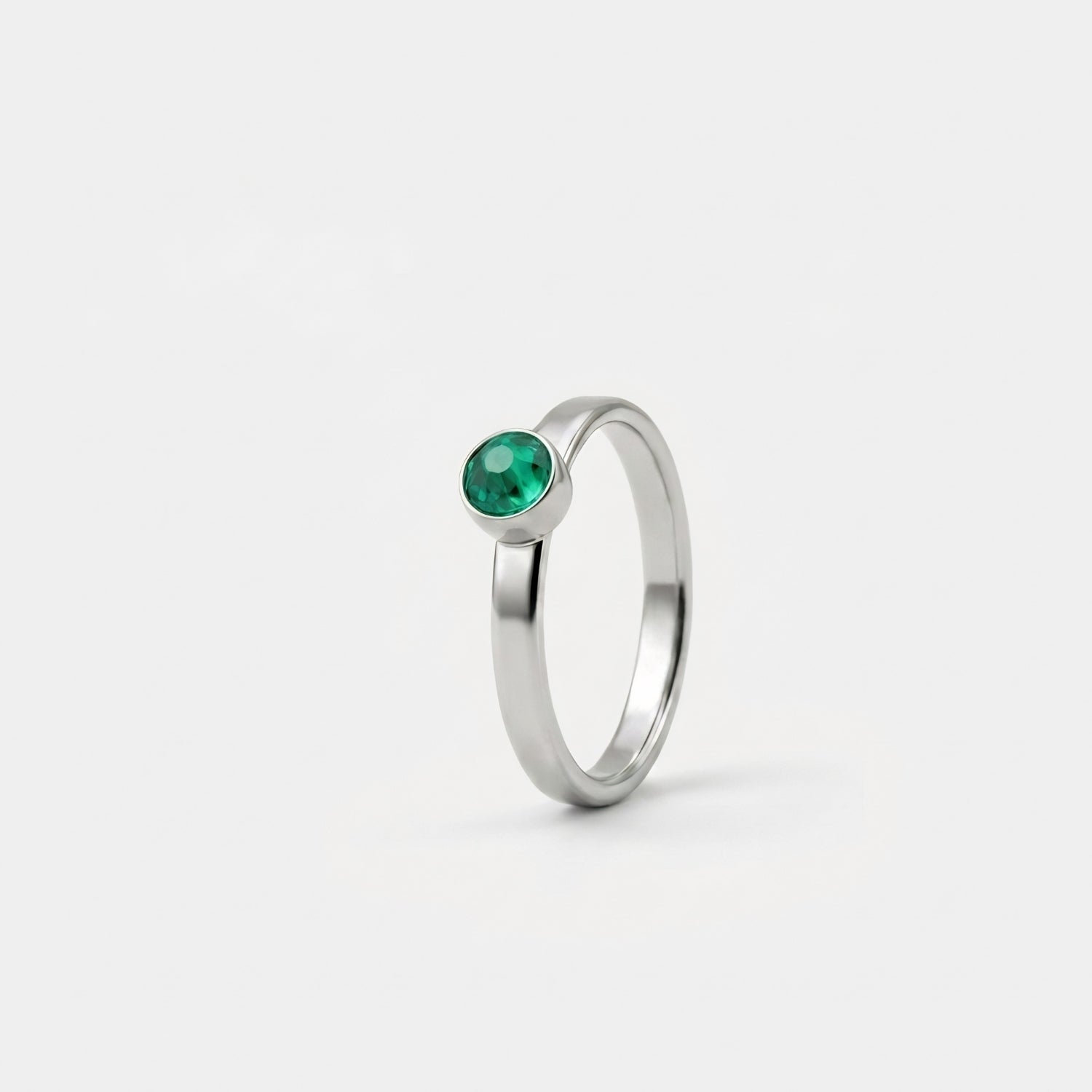 Mei Smaragd Ring in edelstaal