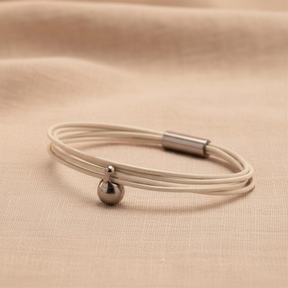 Parel Charm Armband in edelstaal