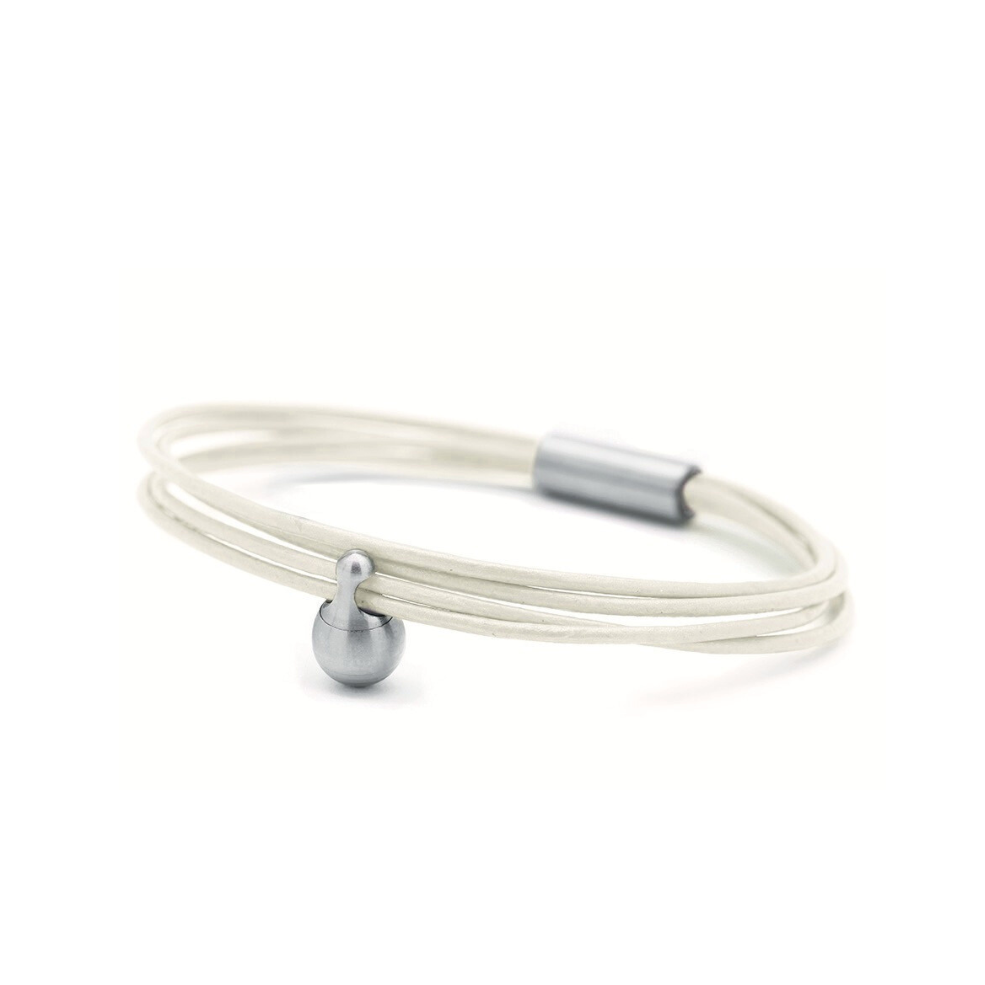 Parel Charm Armband in edelstaal