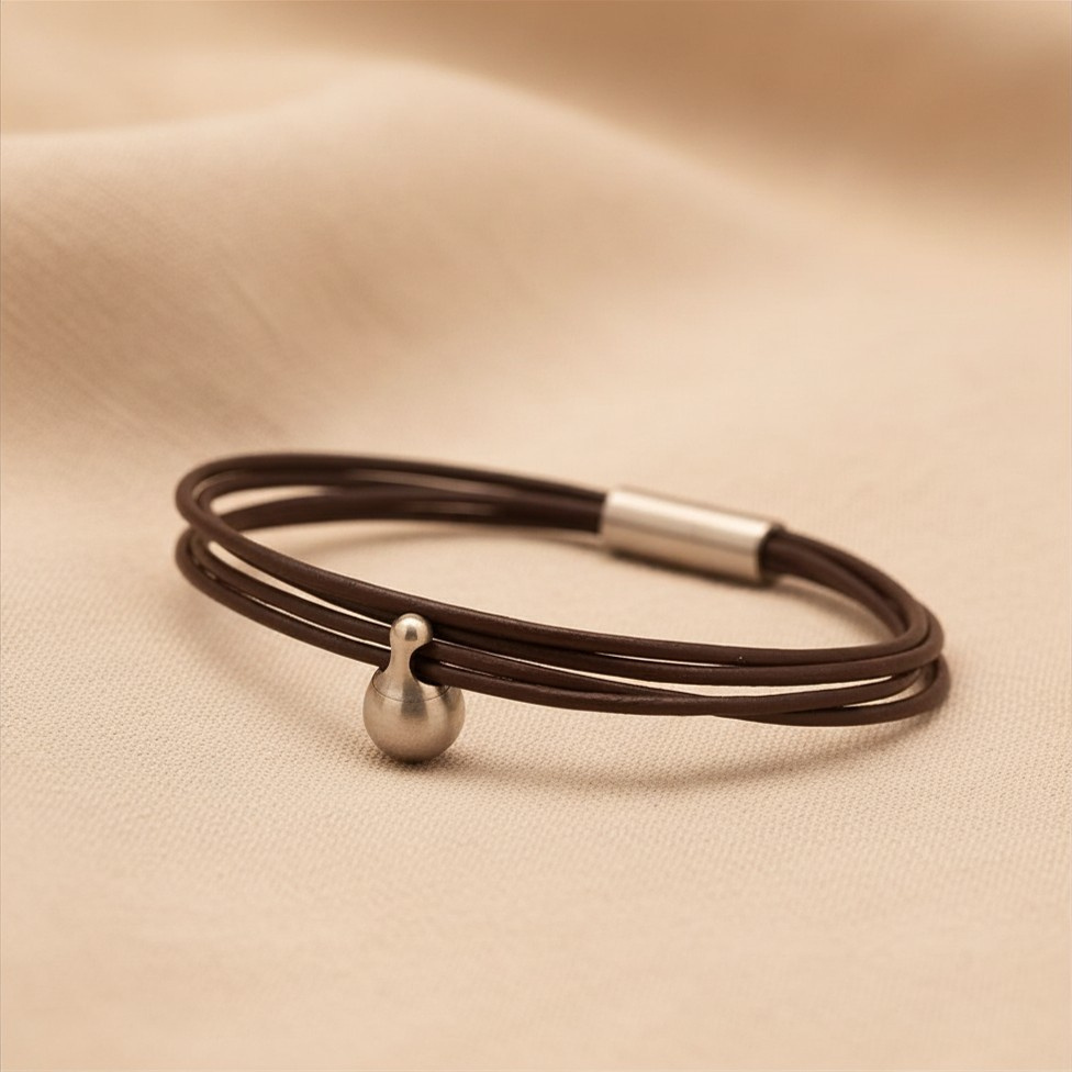 Bronzen Charm Armband in edelstaal