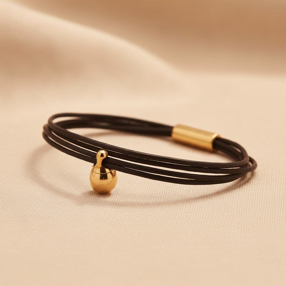 Bronzen Charm Armband verguld